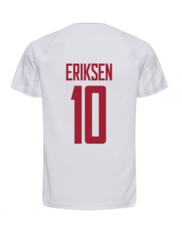 Billige Danmark Christian Eriksen #10 Bortedrakt VM 2022 Kortermet